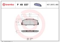 BREMBO P49037 - Juego de pastillas de freno - PRIME LINE