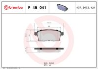 BREMBO P49041 - Juego de pastillas de freno - PRIME LINE