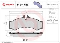 BREMBO P50028 - Juego de pastillas de freno - PRIME LINE