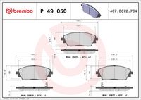 BREMBO P49050 - Juego de pastillas de freno - PRIME LINE