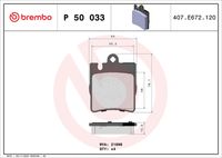 BREMBO P50033 - Juego de pastillas de freno - PRIME LINE