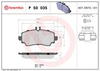 BREMBO P50035 - Juego de pastillas de freno - PRIME LINE