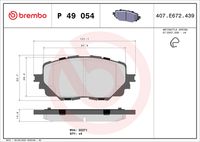 BREMBO P49054 - Juego de pastillas de freno - PRIME LINE