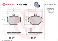 BREMBO P 50 038 - Juego de pastillas de freno