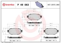 BREMBO P49063 - Juego de pastillas de freno - PRIME LINE