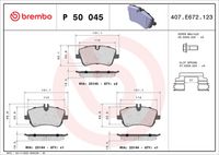 BREMBO P50045 - Juego de pastillas de freno - PRIME LINE