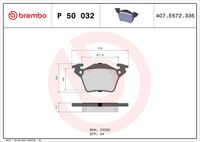 BREMBO P 50 032 - Juego de pastillas de freno