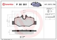 BREMBO P50051 - Juego de pastillas de freno - PRIME LINE