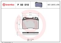 BREMBO P50010 - Juego de pastillas de freno - PRIME LINE