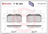 BREMBO P50053 - Juego de pastillas de freno - PRIME LINE