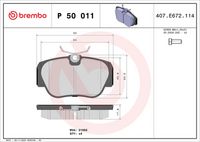 BREMBO P50011 - Juego de pastillas de freno - PRIME LINE