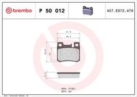 BREMBO P50012 - Juego de pastillas de freno - PRIME LINE