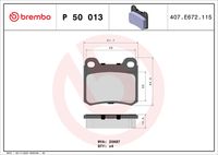 BREMBO P50013 - Juego de pastillas de freno - PRIME LINE