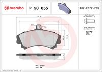 BREMBO P50055 - Juego de pastillas de freno - PRIME LINE