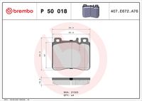 BREMBO P50018 - Juego de pastillas de freno - PRIME LINE