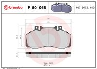 BREMBO P 50 065 - Juego de pastillas de freno