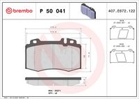 BREMBO P50041 - Juego de pastillas de freno - PRIME LINE