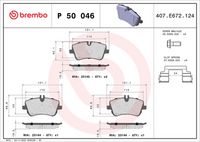 BREMBO P50046 - Juego de pastillas de freno - PRIME LINE