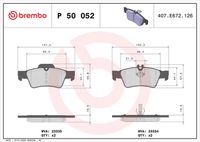 BREMBO P50052 - Juego de pastillas de freno - PRIME LINE