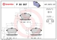 BREMBO P50057 - Juego de pastillas de freno - PRIME LINE