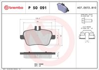 BREMBO P50091 - Juego de pastillas de freno - PRIME LINE