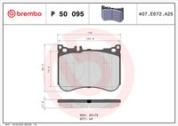 BREMBO P50095 - Juego de pastillas de freno - PRIME LINE