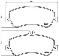 BREMBO P 50 086 - Juego de pastillas de freno