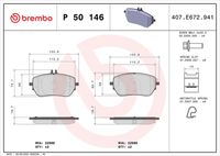 BREMBO P50146 - Juego de pastillas de freno - PRIME LINE