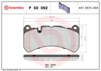 BREMBO P 50 092 - Juego de pastillas de freno