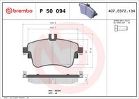 BREMBO P50094 - Juego de pastillas de freno - PRIME LINE