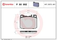 BREMBO P50002 - Juego de pastillas de freno - PRIME LINE