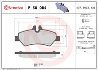 BREMBO P50084 - Juego de pastillas de freno - PRIME LINE