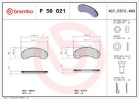 BREMBO P 50 021 - Juego de pastillas de freno