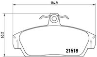 BREMBO P52015 - Juego de pastillas de freno - PRIME LINE