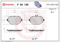 BREMBO P50138 - Juego de pastillas de freno - PRIME LINE