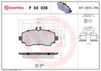 BREMBO P50036 - Juego de pastillas de freno - PRIME LINE