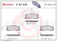 BREMBO P54012 - año construcción hasta: 06/2000<br>Lado de montaje: Eje trasero<br>Contacto avisador de desgaste: con avisador acústico de desgaste<br>Nº art. de accesorio recomendado: 1 987 474 617<br>Material: Low-Metallic<br>Homologación: ECE-R90<br>Número de WVA: 21706<br>Espesor [mm]: 15,5<br>Ancho [mm]: 107,9<br>Altura [mm]: 41<br>Restricción de fabricante: AKEBONO System<br>