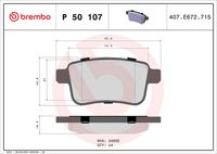 BREMBO P50107 - Juego de pastillas de freno - PRIME LINE