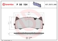 BREMBO P50132 - Lado de montaje: Eje trasero<br>Ancho [mm]: 146<br>Espesor [mm]: 18<br>Altura 1 [mm]: 58<br>Altura 2 [mm]: 68<br>Contacto avisador de desgaste: preparado para indicador desgaste<br>Artículo complementario/Información complementaria: con accesorios<br>Sistema de frenos: TRW<br>Artículo complementario / información complementaria 2: con tornillos pinza freno<br>Número de WVA: 25163<br>Número de WVA: 25164<br>