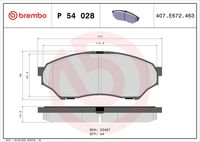 BREMBO P54028 - Lado de montaje: Eje trasero<br>Frenos: para vehículos con freno de disco en eje trasero<br>Ancho [mm]: 108<br>Espesor [mm]: 16<br>Altura [mm]: 41<br>Contacto avisador de desgaste: con avisador acústico de desgaste<br>Artículo complementario/Información complementaria: sin accesorios<br>Sistema de frenos: Akebono<br>Número de indicadores de desgaste [por eje]: 2<br>Número de WVA: 21706<br>Número de WVA: 21707<br>Número de WVA: 21708<br>