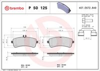 BREMBO P50125 - Juego de pastillas de freno - PRIME LINE