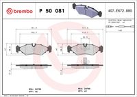 BREMBO P50081 - Juego de pastillas de freno - PRIME LINE