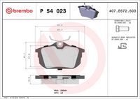 BREMBO P54023 - Juego de pastillas de freno - PRIME LINE