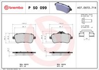 BREMBO P50099 - Juego de pastillas de freno - PRIME LINE