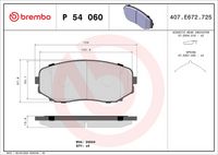 BREMBO P54060 - Juego de pastillas de freno - PRIME LINE