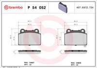 BREMBO P54052 - Juego de pastillas de freno - PRIME LINE