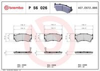 BREMBO P56026 - Juego de pastillas de freno - PRIME LINE