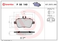 BREMBO P50140 - Juego de pastillas de freno - PRIME LINE