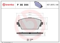 BREMBO P56044 - Juego de pastillas de freno - PRIME LINE