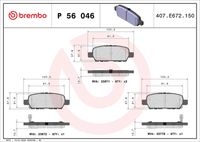 BREMBO P56046 - Juego de pastillas de freno - PRIME LINE